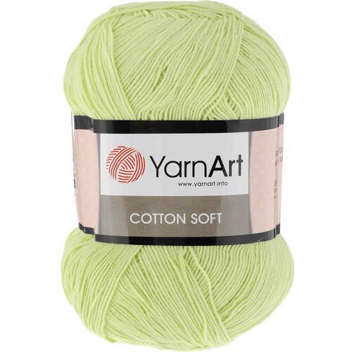Пряжа YarnArt Cotton soft св. фисташка (11), 55%хлопок/45%полиакрил, 600м, 100г, 3шт