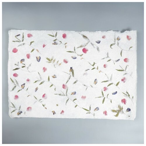 Бумага ручной работы с цветами и травами 'Разнотравье' 55х80 см