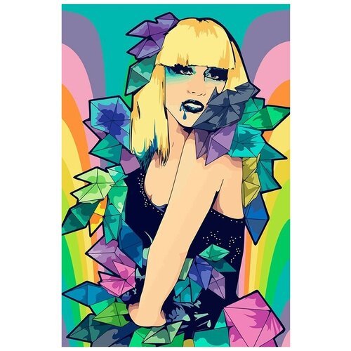 Картина по номерам на холсте музыка Lady Gaga (Леди Гага) - 8653 В 60x40