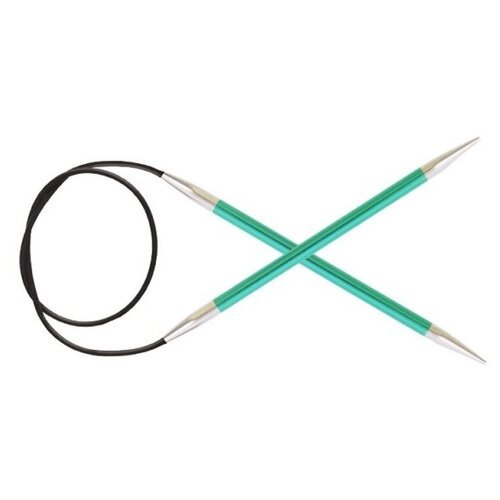 Спицы Knit Pro Zing , диаметр 8 мм, длина 10 см, общая длина 40 см, изумрудный