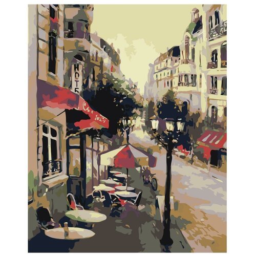 Картина по номерам, 'Живопись по номерам', 72 x 90, BH17, рестораны, кафе, городской пейзаж, здания, улица