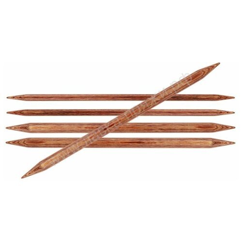 Спицы для вязания Knit Pro чулочные, деревянные Ginger 20см, 3мм (6шт), арт.31023