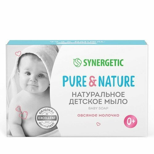 Synergetic Мыло детское натуральное SYNERGETIC овсяное молочко, 90 г