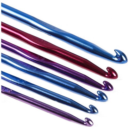 Набор крючков для вязания, 3026078, разноцветный, 12 шт