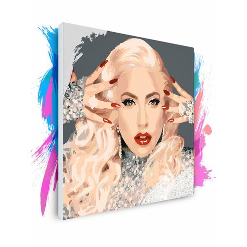 Картина по номерам на холсте Леди Гага, 60 х 60 см