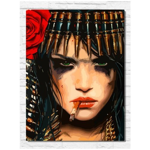 Картина по номерам на холсте Красочная девушка (Эзотерика, абстракция, поп арт) - 9054 В 30x40