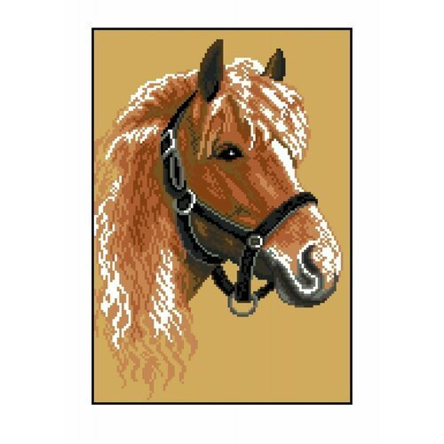 Канва с нанесенным рисунком Матренин Посад 'Рыжая лошадь', для вышивания крестом, 23х32 см