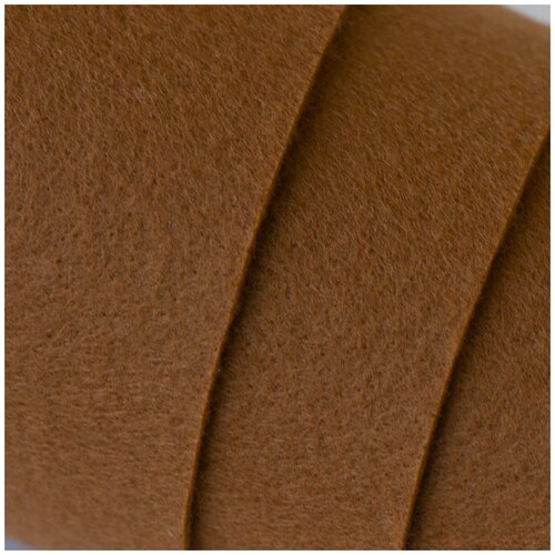 Фетр корейский жесткий листовой 33x110 см толщина 1,2 мм, цвет светло-коричневый 880 / для творчества рукоделия