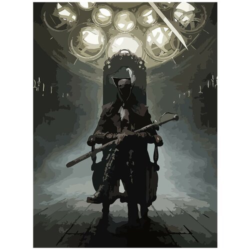 Картина по номерам на холсте игра Bloodborne Леди Мария - 6546 В 30x40