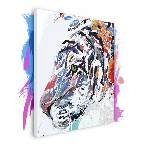 Картина по номерам на холсте Абстрактный тигр, 70 х 90 см