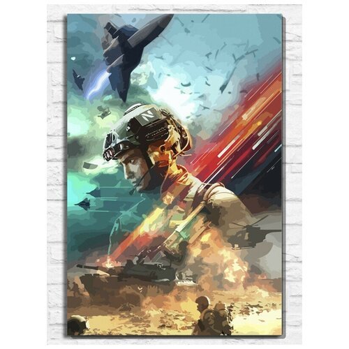 Картина по номерам на холсте игра Battlefield 2042 (PS, Xbox, PC, Switch) - 11175 В 60x40