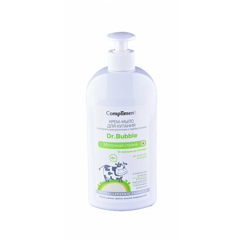 Compliment 799723 Dr. Bubble Крем-мыло для купания с натур молочком и пребиотиками 'Молочная страна'