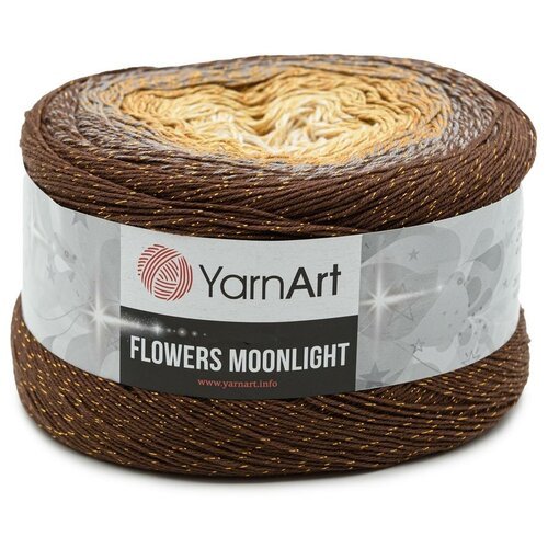 Пряжа для вязания YarnArt 'Flowers Moonlight' 260гр 1000м (53% хлопок, 43% полиакрил, 4% металлик) (3284 секционный), 2 мотка