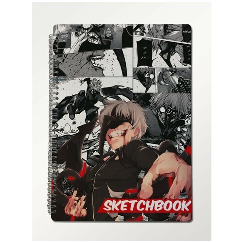 Скетчбук А4 крафт 50 листов Блокнот для рисования аниме токийский гуль (Tokyo Ghoul, манга) - 243 В