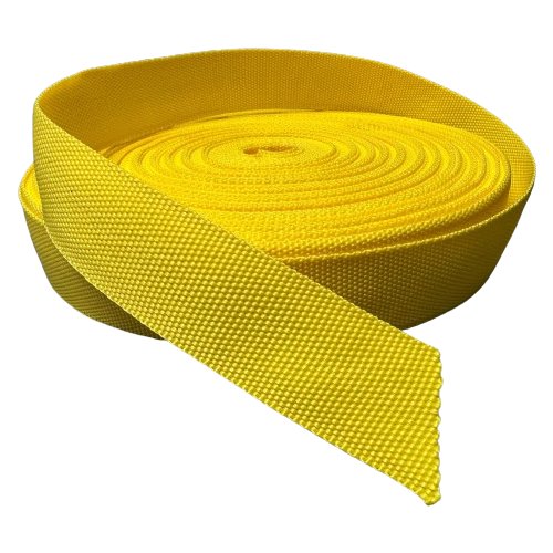 Лента окантовочная стропа ременная 30 мм, цвет Желтый, 15 метров