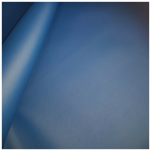 Искуственная кожа, цвет: Синий, отрез - 1 м (A-15) (Кожзам для мебели, экокожа, ткань)