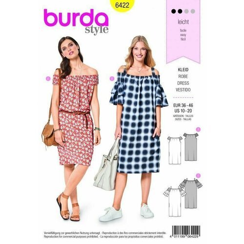 Выкройка Burda 6422 - Платье
