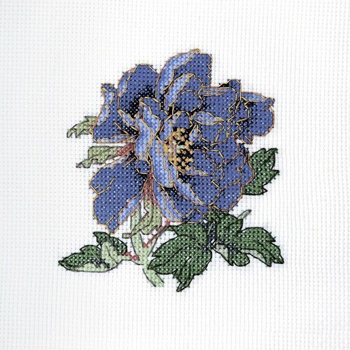 Набор для вышивания крестом Xiu Crafts Великолепие синего пиона, 40,5х40,5 см (ND. XC.2030845)