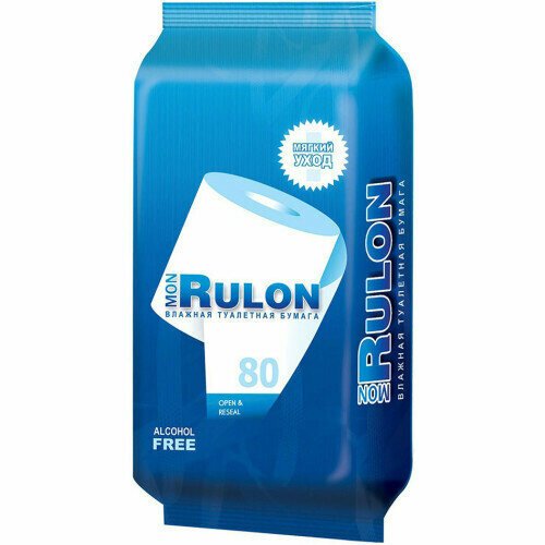 Влажная туалетная бумага Mon Rulon 80шт- 3 упаковки