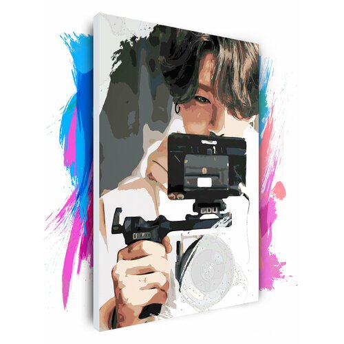 Картина по номерам на холсте BTS Jungkook Cam, 50 х 80 см