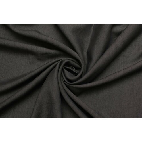 Ткань Джинс-купра - Лиоссель Бархатистая тёмно-серого цвета, 230 г/пм, ш146см, 0,5 м