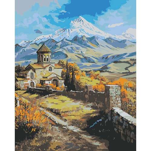 Картина по номерам Армения: монастырь и гора Арарат 40x50