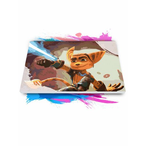 Картина по номерам на холсте Ratchet and Clank Rift Apart - Ratchet, 80 х 100 см