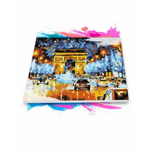 Картина по номерам на холсте Мгновения Парижа, 80 х 100 см