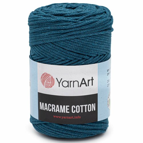 Пряжа для вязания YarnArt 'Macrame Cotton' 250гр 225м (80% хлопок, 20% полиэстер) (789 синий), 4 мотка