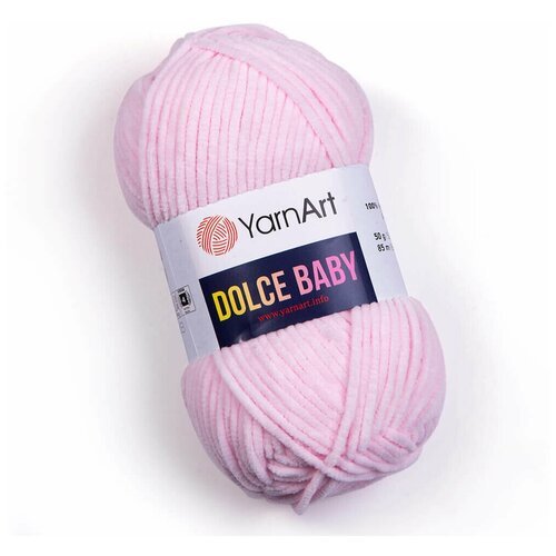 Пряжа YarnArt Dolce Baby бледно-розовый (781), 100%микрополиэстер, 85м, 50г, 3шт