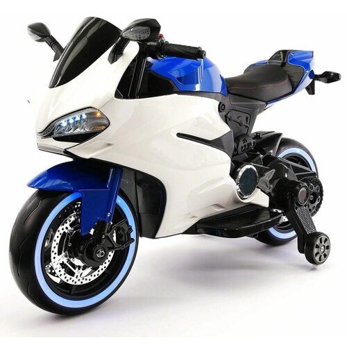 Электромобили, квадроциклы и мотоциклы FUTAI Детский электромотоцикл Ducati 12V - FT-1628-BLUE-WHITE
