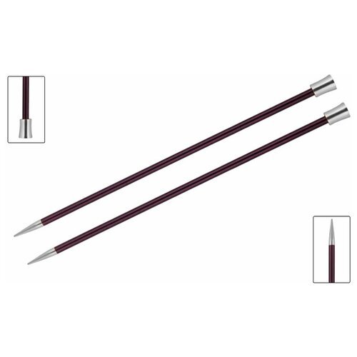 Спицы для вязания Knit Pro прямые Zing 12мм, 30см, арт.47279