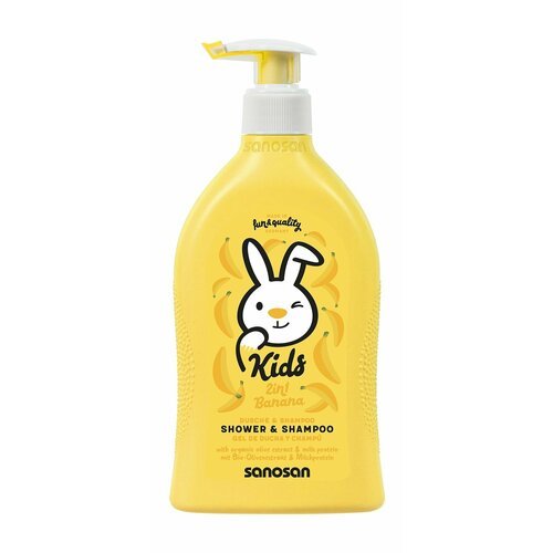 Детский шампунь-гель 2-в-1 с ароматом банана / Sanosan Kids Shower & Shampoo Banana