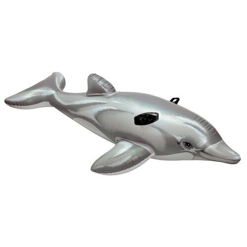 Надувная игрушка-наездник Intex Дельфин 58539, серый