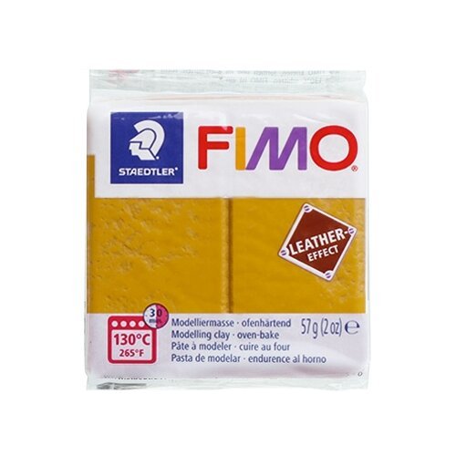 Полимерная глина FIMO Leather-Effect с эффектом кожи охра (8010-179), 57 г желтый 57 г