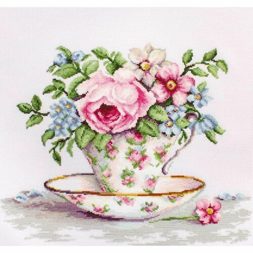 BA2321 Набор для вышивания 'Цветы в чайной чашке' 34*28 см, Luca-S