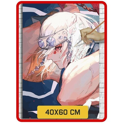 Картина по номерам на холсте Аниме Клинок рассекающий демонов Узуй - 7340 В 60x40
