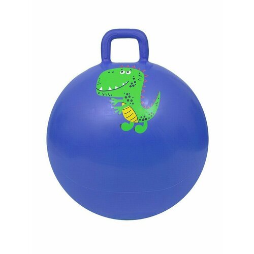 Мяч с ручкой 'Динозавр' 55 см, синий