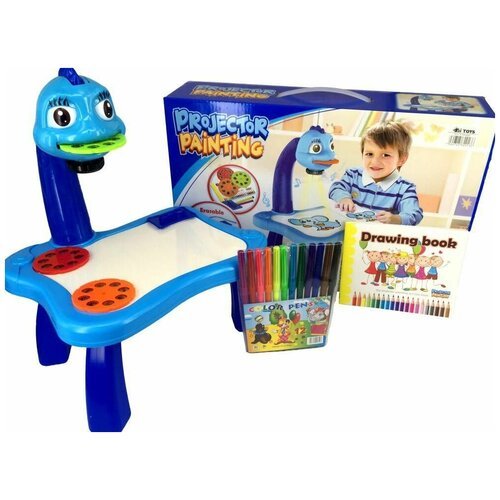 Детский проектор для рисования со столиком 'Projector Painting' (синий)