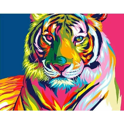 Алмазная мозаика 3D(40*50см)нео-тигр