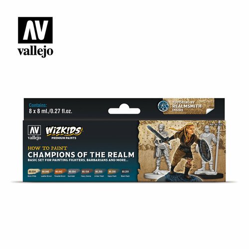 Набор красок Vallejo серии Wizkids - Champions of the Realm 80250 8 цв х 8 ml