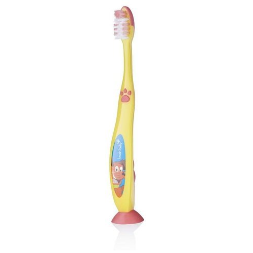 Детская зубная щетка Brush-Baby/FlossBrush, с 6 лет. (цвет: желтый)