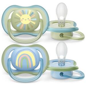 Пустышка Philips Avent ultra air с футляром для хранения и стерилизации 0-6 мес  2 шт арт SCF085/58