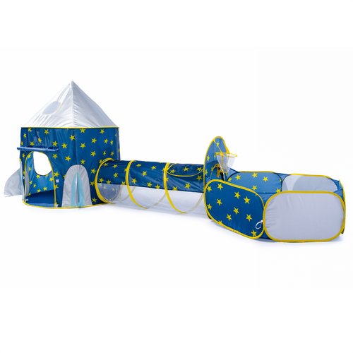Детская палатка с игровым туннелем Ocie, для дома и улицы, синяя