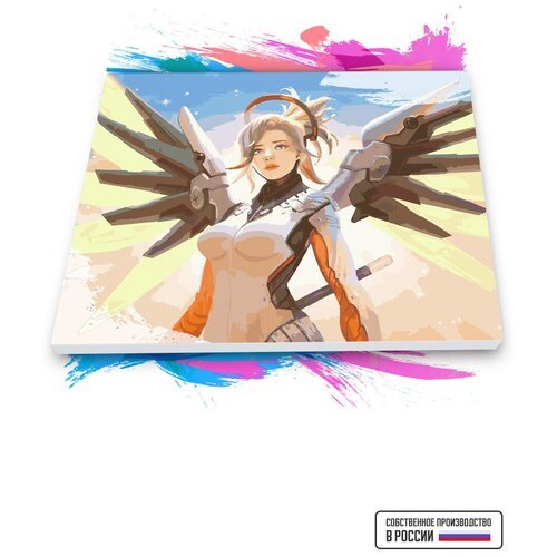 Картина по номерам на холсте Overwatch - Ангел, 50 х 80 см