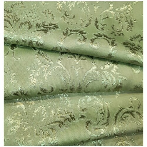 Портьерная ткань - Жаккард 'Arfa Bella' 290 см (зеленый). Отрез 2м.
