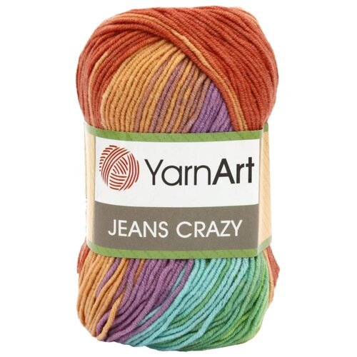 Пряжа YarnArt Jeans Crazy, 55 % хлопок, 45 % акрил, 50 г, 100 м, 10 шт., 8202 100 м