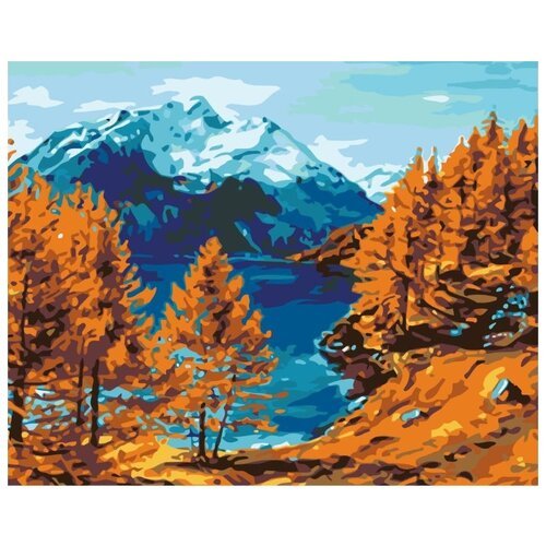 Картина по номерам 'Осень на горном озере', 40x50 см