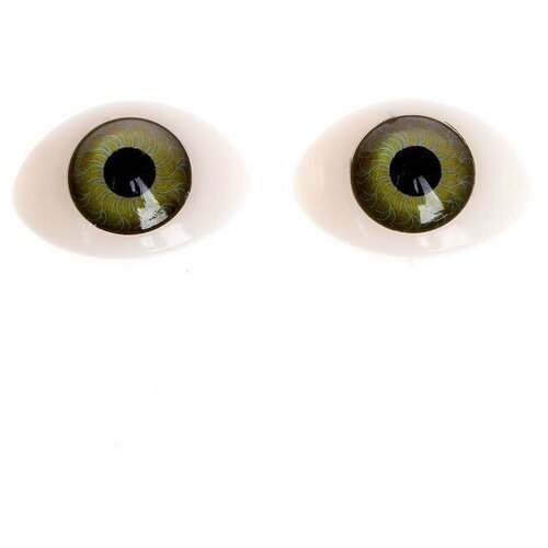 Глаза, набор из 8 шт, размер радужки - 12 мм, цвет карий