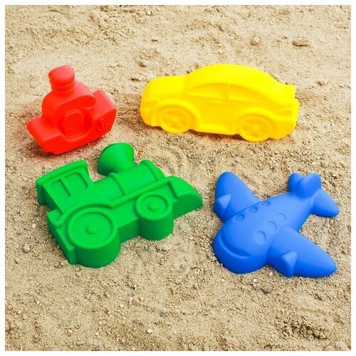 Соломон Набор для игры в песке №68, 4 формочки для песка, цвета микс